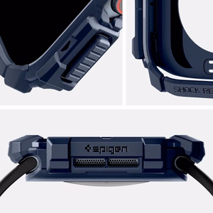 Spigen Rugged Armor apvalks Apple Watch 10 46mm pulkstenim - tumši zils