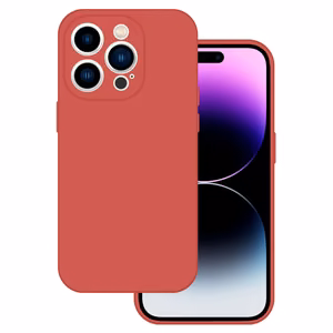 Силиконовый чехол Tel Protect Premium для iPhone 15 Pro Max коралловый