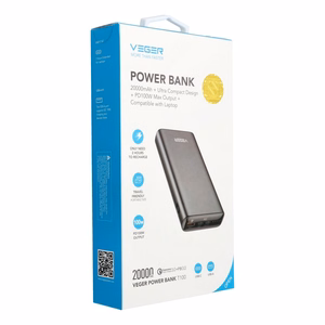 Powerbank Veger T100 (W2032C-100) PD QC3.0 5A 100W 20000 mAh black