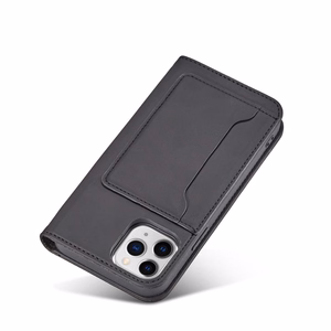 Magnētiskais kartes korpuss iPhone 12 Pro - melns (m)