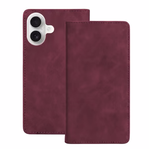 Smart Suede maciņš priekš iPhone 17 6,3", bordo