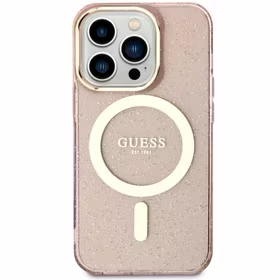 Guess GUHMN61HCMCGP iPhone 11 / Xr 6.1" rozā/rozā hardcase Glitter Zelta MagSafe