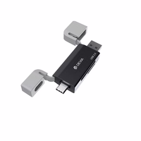 Devia karšu lasītājs 2in1 EL239 USB/USB-C 2.0 melns