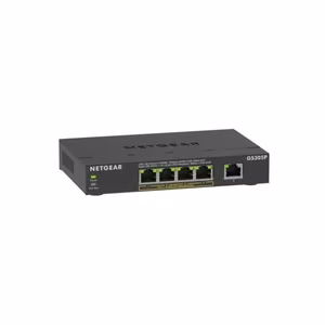 Netgear GS305Pv3 – nepārvaldāms gigabitu Ethernet komutators ar PoE, melns