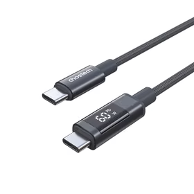 Choetech XCC-1068 PD 60W USB-C - USB-C Cable with Display 1.2 m - Black