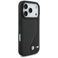 BMW M Carbon Line & Logo MagSafe viedtālruņa apvalks iPhone 17 Pro - sarkans