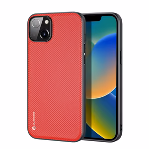 Dux Ducis Fino viedtālruņa apvalks iPhone 14 Plus sarkans, izgatavots no neilona