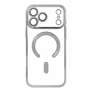 Case for iPhone 17 Pro Max / 18 Pro Max (low camera edge) Electro Mag Cover compatible with MagSafe titanium-gray