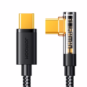 Joyroom spēļu kabelis S-CC100A6 USB-C (leņķveida) / USB-C (taisns) 100W 1.2m - melns
