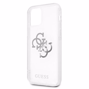 Guess GUHCP12LKS4GSI iPhone 12 Pro Max 6.7" Caurspīdīgs cietais apvalks 4G Sudraba piekariņi kolekcija