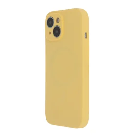 Soft Touch magnētiskais viedtālruņa apvalks iPhone 15 Plus 6,7" pasteļdzeltenais