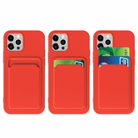 Card Case silikona viedtālruņa apvalks maks ar karšu nodalījumu Samsung Galaxy A73 rozā