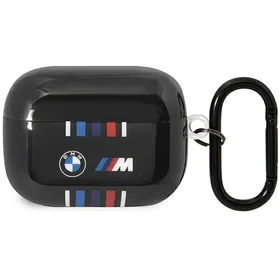 BMW BMAP22SWTK AirPods Pro apvalks melna/melna Daudzkrāsainas Līnijas