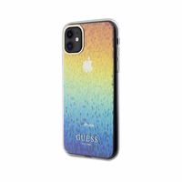 Guess IML Facetēts spogulis Disco Iridescent viedtālruņa apvalks iPhone 11 / Xr - daudzkrāsains