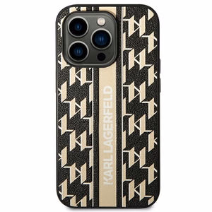 Karl Lagerfeld KLHCP14XPGKLSKW cietais maciņš iPhone 14 Pro Max 6,7" Monogram Stripe – brūns