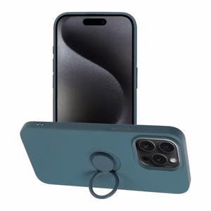 Case for iPhone 15 Pro Max Silicone Ring green