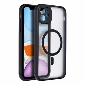 FULL MATTE MAG COVER magnētiskais viedtālruņa apvalks, saderīgs ar MagSafe, paredzēts IPHONE 11, melns
