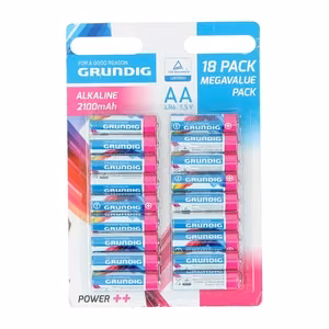 Grundig AA / LR6 1,5 V sārma baterijas, 18 gab.