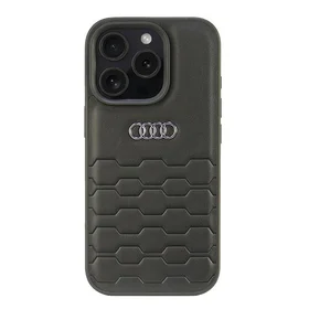 Audi Sintētiskās ādas iPhone 16 Pro 6.3" melns/melns cietais apvalks AU-TPUPCIP16P-GT/D2-BK