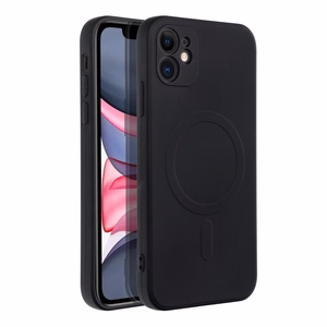 SILICONE MAG COVER viedtālruņa apvalks, saderīgs ar MagSafe, IPHONE 11 melns