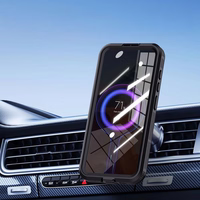 Ūdensizturīgs apvalks SHELLBOX MARS ar metāla gredzenu, paredzēts SAMSUNG S25, melns