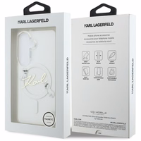 Karl Lagerfeld IML KC Script MagSafe Maciņš for Samsung Galaxy S26 Plus - caurspīdīgs