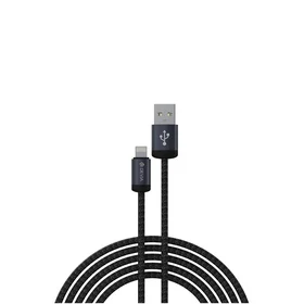 Devia kabelis Gracious EC650 USB - USB-C 1,0 m 2,4A melns
