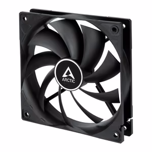 ARCTIC F12, 3-pin, 120mm, Maciņš Fan, melns