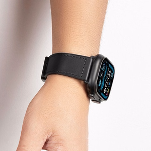 Ремешок для Apple Watch Forcell F-Design FA21 магнитная эко-кожа 42 / 44 / 45 / 49 мм чёрный