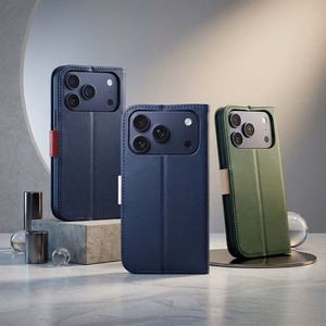 Flip case for iPhone 17 PRO / 18 PRO Split Book navy and red