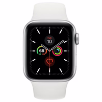 Apple Watch Series 7 Nike 45mm GPS Aluminum Case Silver + sporta siksniņa Black Grade C