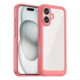 Outer Space viedtālruņa apvalks ar gēla rāmi iPhone 16 - sarkans