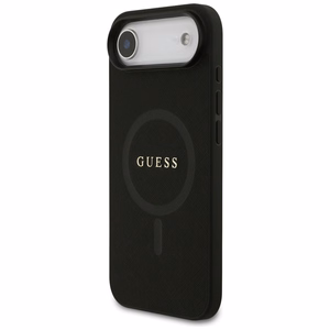 Guess Saffiano Classic Logo Magnētiskais viedtālruņa apvalks iPhone Air - melns