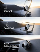 Joyroom JR-ZS408 magnētiskais turētājs ar 15W indukcijas lādētāju automašīnai - melns