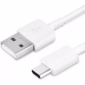 Samsung EP-DN930CWE USB-A – USB-C 3A kabelis 1.2m (lielapjoma – aizvietojošs iepakojums) – balts