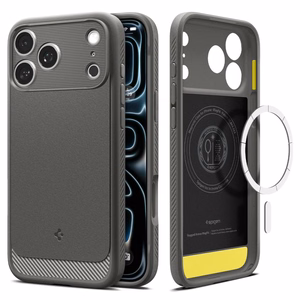 Spigen Rugged Armor MagSafe maciņš iPhone 17 Pro Max / 18 Pro Max, pelēks