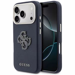 Guess FW Resin Logo Чехол для iPhone 17 Pro - синий