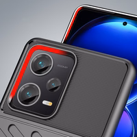 Thunder Case viedtālruņa apvalks Xiaomi Redmi Note 12 Pro+ silikona bruņu apvalks melns