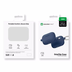 AmazingThing Omni viedtālruņa apvalks AirPods Pro 2 silikona apvalks - tumši zils