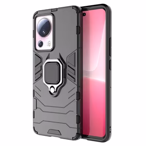 Viedtālruņa apvalks Ring Armor Xiaomi 13 Lite ar magnētisko turētāju un gredzenu - melns