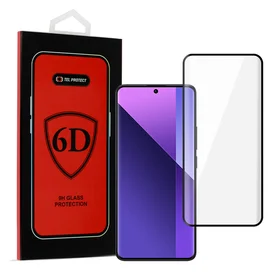 Tel Protect Pilnas līmes 6D rūdītais stikls XIAOMI REDMI NOTE 13 PRO PLUS 5G MELNS
