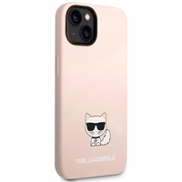Karl Lagerfeld KLHCP14MSLCTPI iPhone 14 Plus 6.7 "cietais apvalks gaiši rozā / gaiši rozā Silikona Choupette Ķermenis