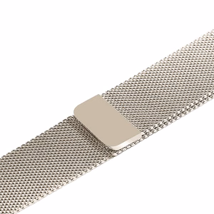 Crong Milano Steel nerūsējošā tērauda siksniņa Apple Watch 44 / 45 / 46 / 49 mm, šampanieša krāsā