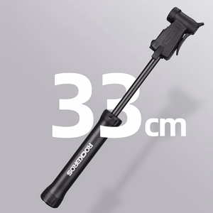 ROCKBROS TM-1701P 80 PSI mini velosipēda pumpis Presta un Schrader ventiļiem – krāsa: melna