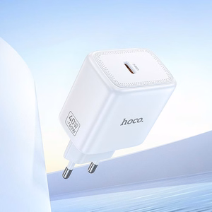 Telefona GaN lādētājs Hoco USB C PD AVS 40W max 60W N83 balts
