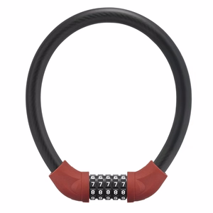 Rockbros RKS570-RD velosipēda slēdzene – tērauda trose, kods