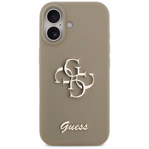 Guess Silikona lielais 4G uzraksts apvalks iPhone 17 - brūns