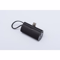 Portatīvais lādētājs Forcell F-Energy Power Plug F5K3 PD 20W 5000 mAh ar iebūvētu savienotāju USB C melna