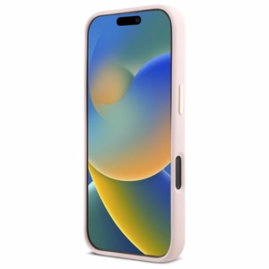 Guess Silikona Uzraksts Metāla Logo & Rāmis iPhone 16 Pro Apvalks - rozā