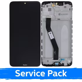 LCD Displejs Saderīgs ar Xiaomi Redmi 8 (Redmi 8A) Ar Frame / Melns / (Service Pack)